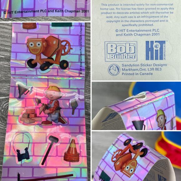 Vintage 2000 Bob the Builder Lunch Bag with Wendy Puppet & Sandylion Stickers - Picture 8 of 12